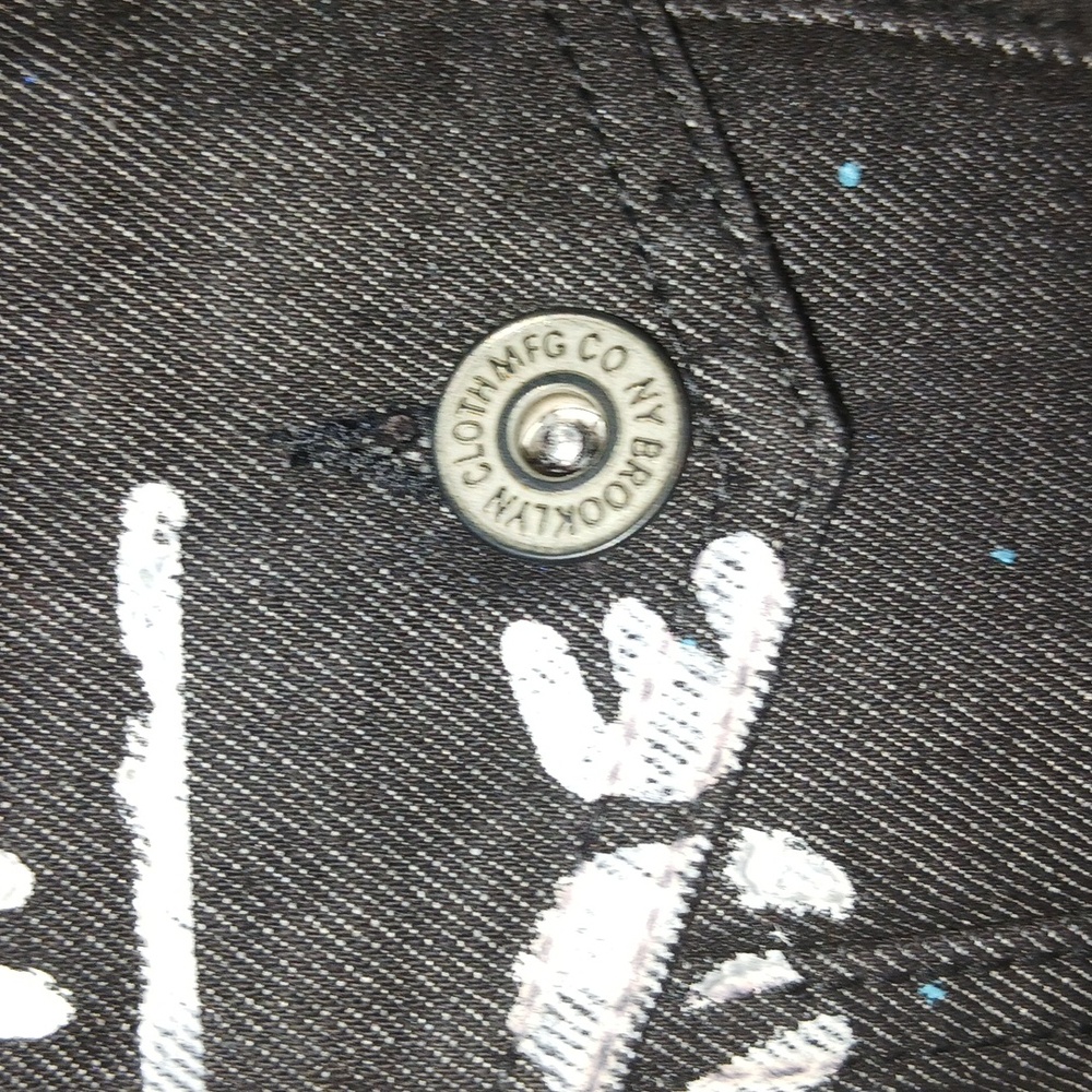 Brooklyn Cloth MGf Co Men Black Denim All I Do Is Win Jacket Size Medium NWT - Picture 4 of 8